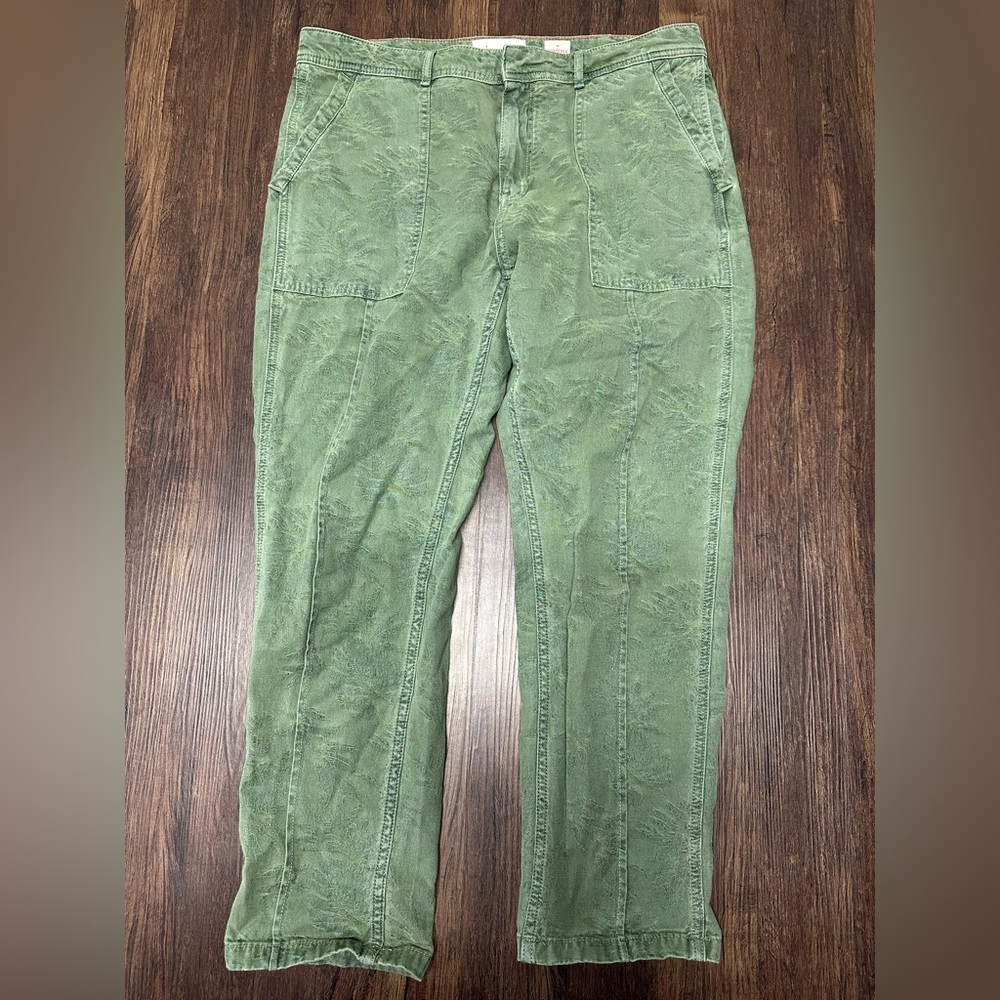 Anthropologie The Wanderer palm leaf print pants